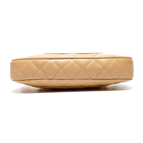 CHANEL No. 9 2004-2005 Caviar Skin COCO Mark One Shoulder Bag Shoulder Bag beige WS27144