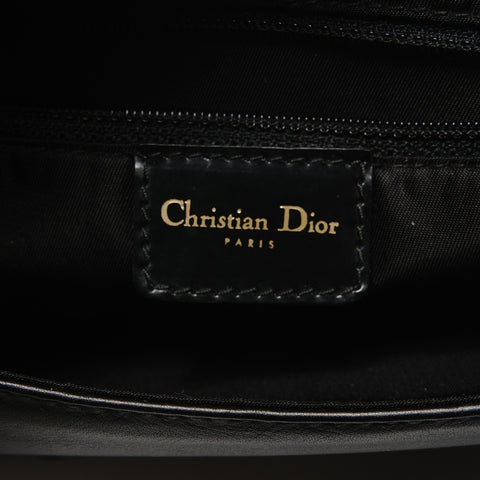 Christian Dior Marispearl Leather Shoulder Bag black WS27145