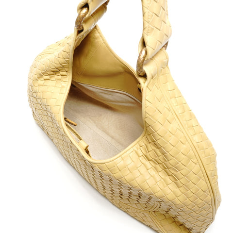BOTTEGAVENETA INTRECCIATO Hobo Shoulder Bag yellow WS27146