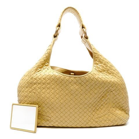 BOTTEGAVENETA INTRECCIATO Hobo Shoulder Bag yellow WS27146