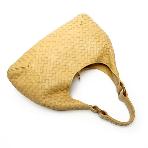 BOTTEGAVENETA INTRECCIATO Hobo Shoulder Bag yellow WS27146