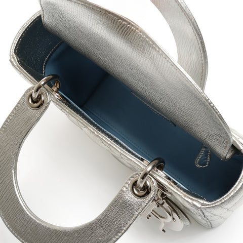 Christian Dior My Lady Dior Silver Metal Shoulder Bag Silver WS27147