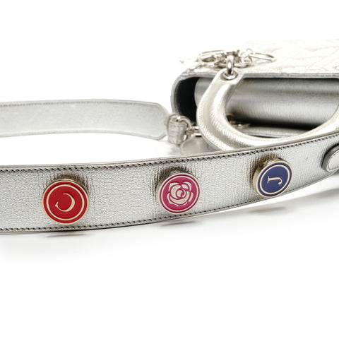 Christian Dior My Lady Dior Silver Metal Shoulder Bag Silver WS27147