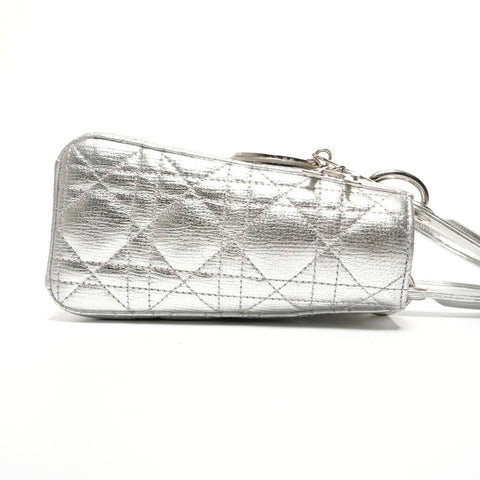 Christian Dior My Lady Dior Silver Metal Shoulder Bag Silver WS27147