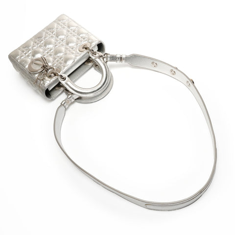 Christian Dior My Lady Dior Silver Metal Shoulder Bag Silver WS27147