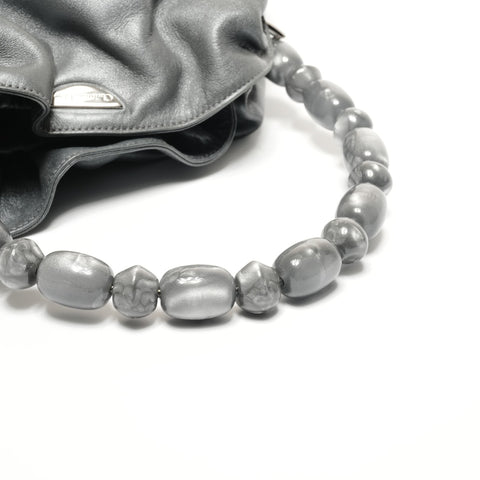 Christian Dior Marispearl Leather Handbag gray WS27148