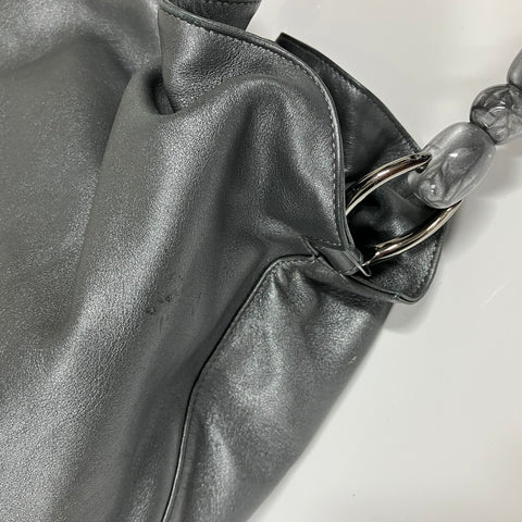Christian Dior Marispearl Leather Handbag gray WS27148