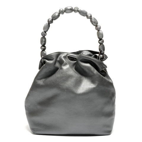 Christian Dior Marispearl Leather Handbag gray WS27148