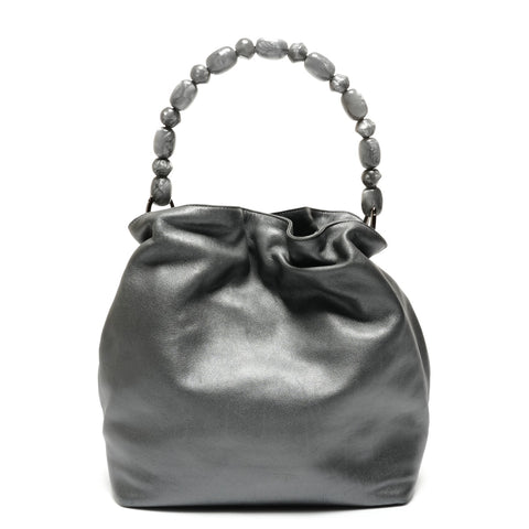 Christian Dior Marispearl Leather Handbag gray WS27148