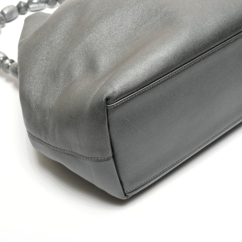 Christian Dior Marispearl Leather Handbag gray WS27148