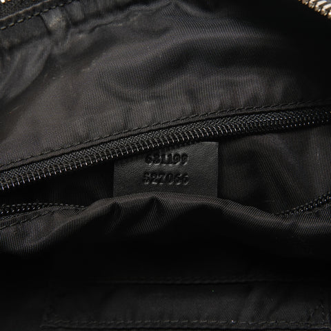 GUCCI sherry line canvas Shoulder Bag black WS27150