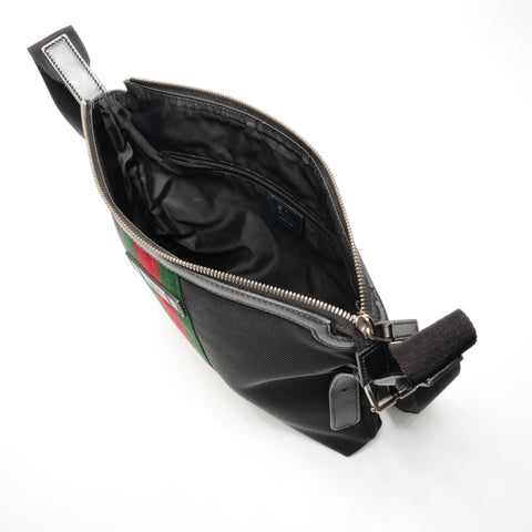 GUCCI sherry line canvas Shoulder Bag black WS27150