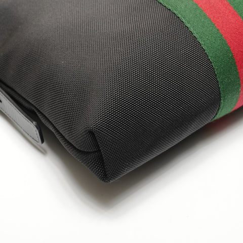 GUCCI sherry line canvas Shoulder Bag black WS27150