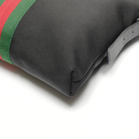 GUCCI sherry line canvas Shoulder Bag black WS27150