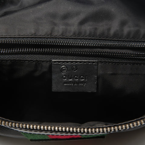 GUCCI sherry line canvas Shoulder Bag black WS27150