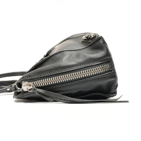 BALENCIAGA Mini Paper Leather 2way Shoulder Bag black WS27151
