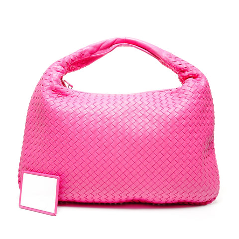BOTTEGAVENETA INTRECCIATO Hobo Handbag pink WS27153