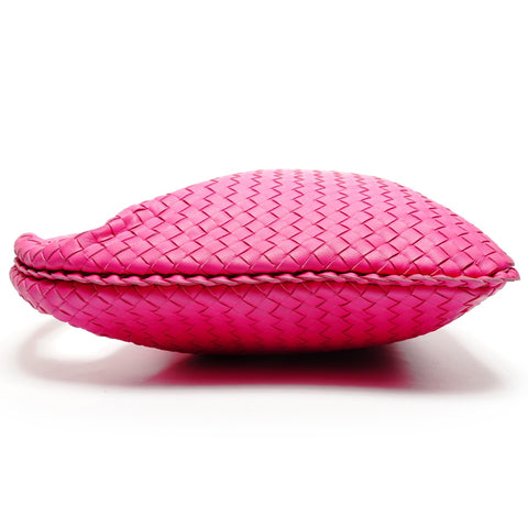 BOTTEGAVENETA INTRECCIATO Hobo Handbag pink WS27153