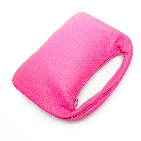 BOTTEGAVENETA INTRECCIATO Hobo Handbag pink WS27153