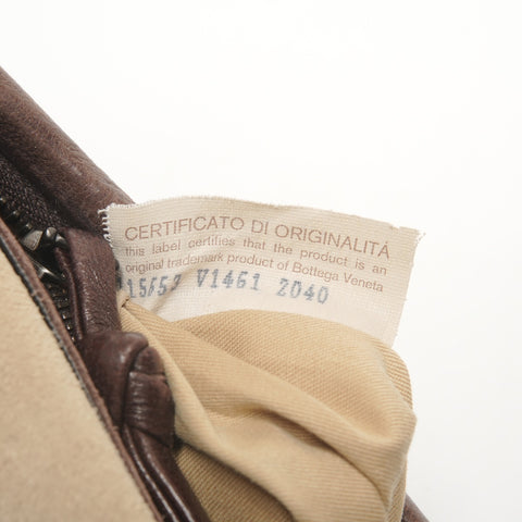 BOTTEGAVENETA INTRECCIATO Hobo Handbag Brown WS27155