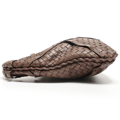 BOTTEGAVENETA INTRECCIATO Hobo Handbag Brown WS27155