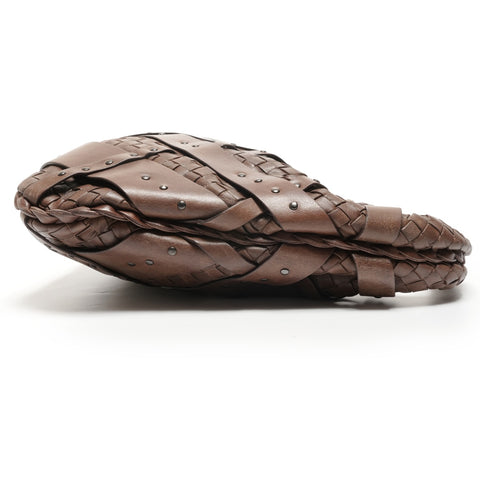 BOTTEGAVENETA INTRECCIATO Hobo Handbag Brown WS27155