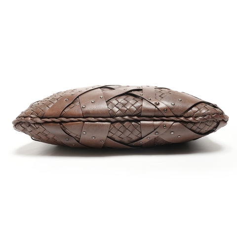 BOTTEGAVENETA INTRECCIATO Hobo Handbag Brown WS27155