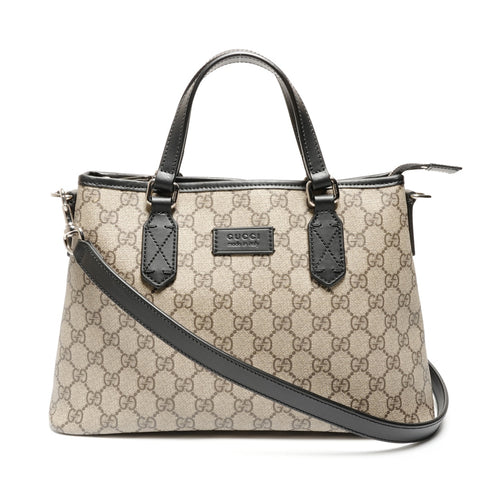 GUCCI GG Supreme PVC 2WAY Shoulder Bag Brown WS27157