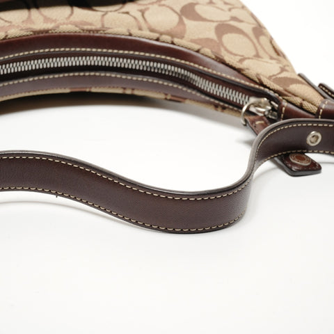 COACH Signature canvas Shoulder Bag Brown WS27159