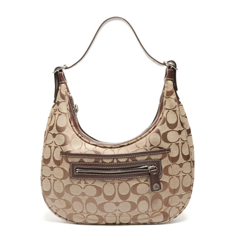 COACH Signature canvas Shoulder Bag Brown WS27159