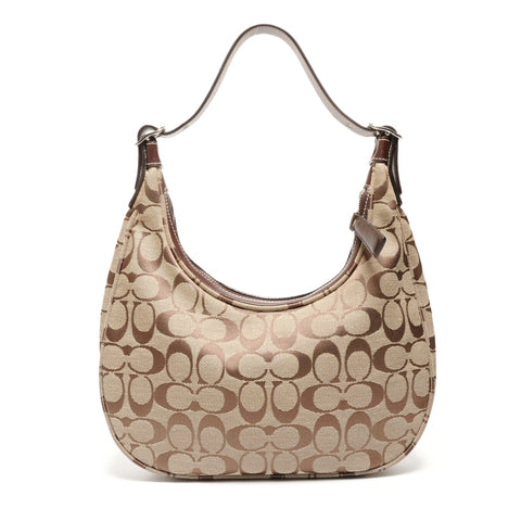 COACH Signature canvas Shoulder Bag Brown WS27159