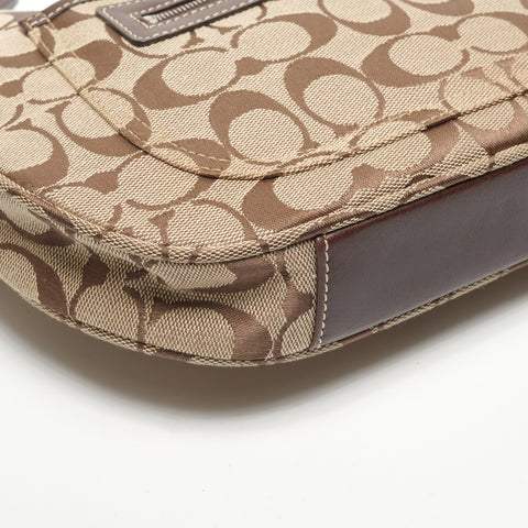 COACH Signature canvas Shoulder Bag Brown WS27159