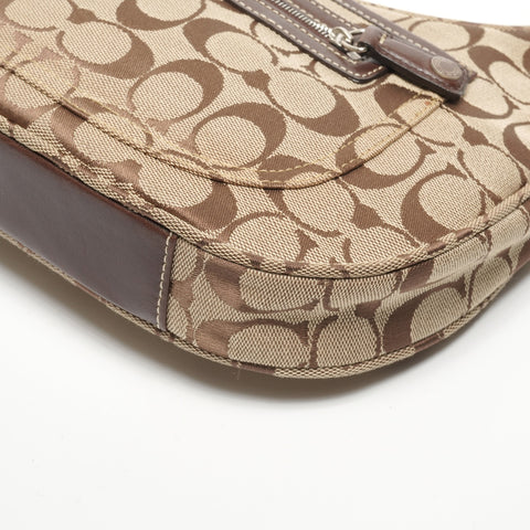 COACH Signature canvas Shoulder Bag Brown WS27159
