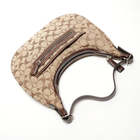 COACH Signature canvas Shoulder Bag Brown WS27159