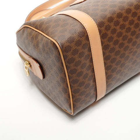 CELINE Macadam PVC 2-way Boston bag Shoulder Bag Brown WS27163