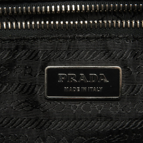 PRADA Nylon quilted Chain Shoulder Bag black WS27166