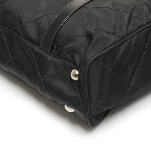 PRADA Nylon quilted Chain Shoulder Bag black WS27166