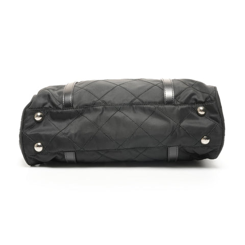 PRADA Nylon quilted Chain Shoulder Bag black WS27166