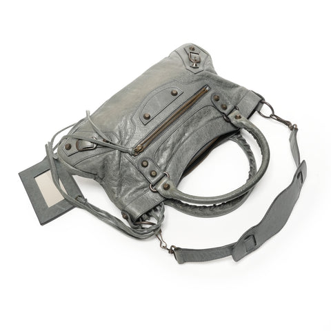 BALENCIAGA Classic City 2way Handbag gray WS27167