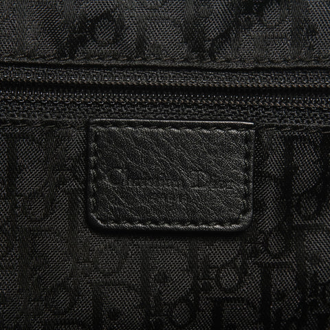 Christian Dior Leather D charm Handbag black WS27169