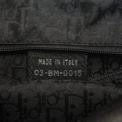 Christian Dior Leather D charm Handbag black WS27169