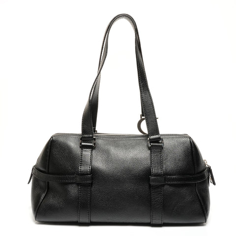 Christian Dior Leather D charm Handbag black WS27169