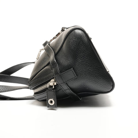 Christian Dior Leather D charm Handbag black WS27169