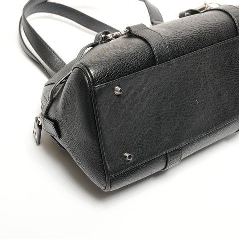 Christian Dior Leather D charm Handbag black WS27169