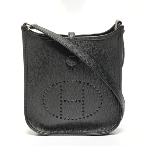 HERMES Evelyn TPM Epsom � I stamped 2005 Shoulder Bag black WS27171