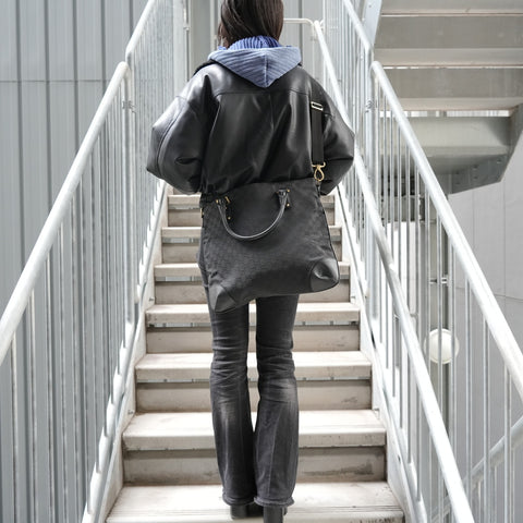 GUCCI GG canvas 2way Tote Bag black WS27172