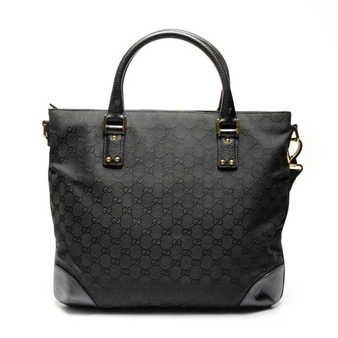 GUCCI GG canvas 2way Tote Bag black WS27172