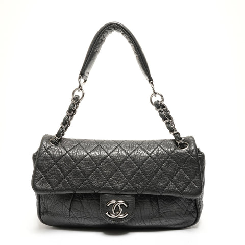 CHANEL 12th Matelasse Chain SilverMetal Shoulder Bag black WS27173