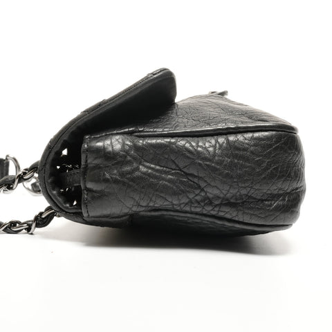 CHANEL 12th Matelasse Chain SilverMetal Shoulder Bag black WS27173