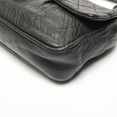 CHANEL 12th Matelasse Chain SilverMetal Shoulder Bag black WS27173